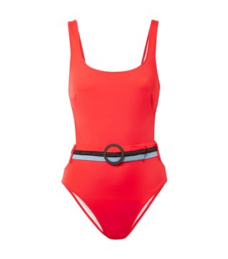 Solid & Striped + The Joan Belted Cutout Swimsuit