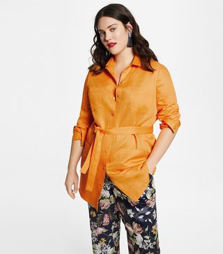 Violeta by Mango + Pocket Linen-Blend Jacket