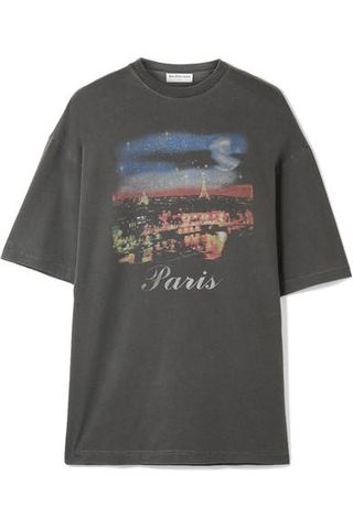Balenciaga + Oversized Printed Cotton-Jersey T-Shirt