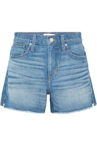 Madewell + The Vintage Perfect Frayed Denim Shorts