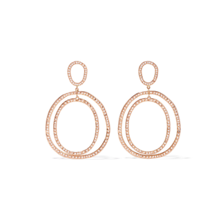 Ileana Makri + Again Double 18-Karat Rose Gold Diamond Earrings