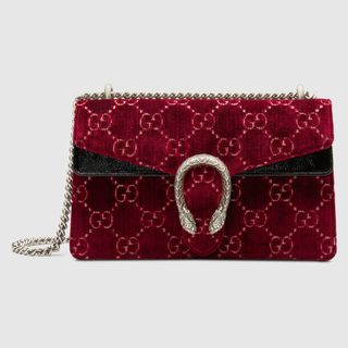 Gucci + Dionysus GG Velvet Small Shoulder Bag