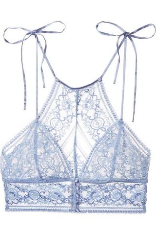 Stella McCartney + Ophelia Whistling Stretch-Leavers Lace Soft-Cup Bra
