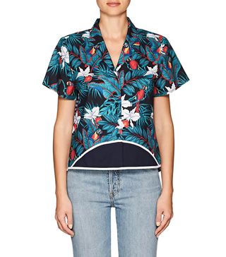 Harvey Faircloth + Mixed-Print Cotton Shirt