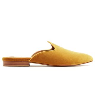 Le Monde Beryl + Venetian Backless Velvet Slipper Shoes