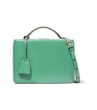 Mark Cross + Grace Small Glossed-Leather Shoulder Bag