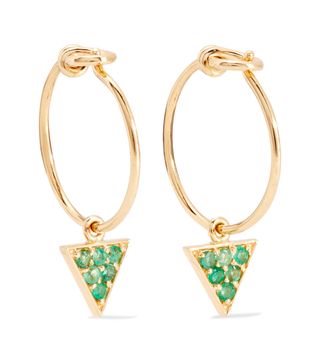 I+I + 14-karat Gold Emerald Earrings