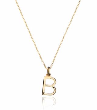 Lily and Roo + Solid Gold Small Initial Letter Charm Necklace