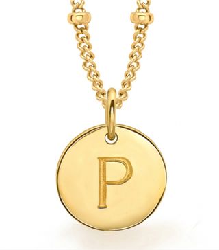 Missoma + Gold P Initial Necklace