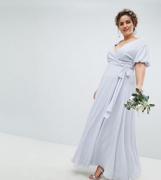 TFNC + Wrap Maxi Bridesmaid Dress