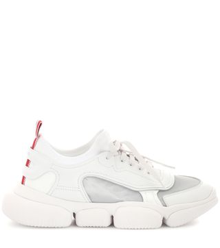 Moncler + Briseis Leather and Mesh Sneakers