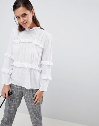 Y.A.S + Tiered High Neck Blouse