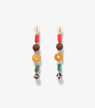 Zara + Contrasting Beaded Earrings