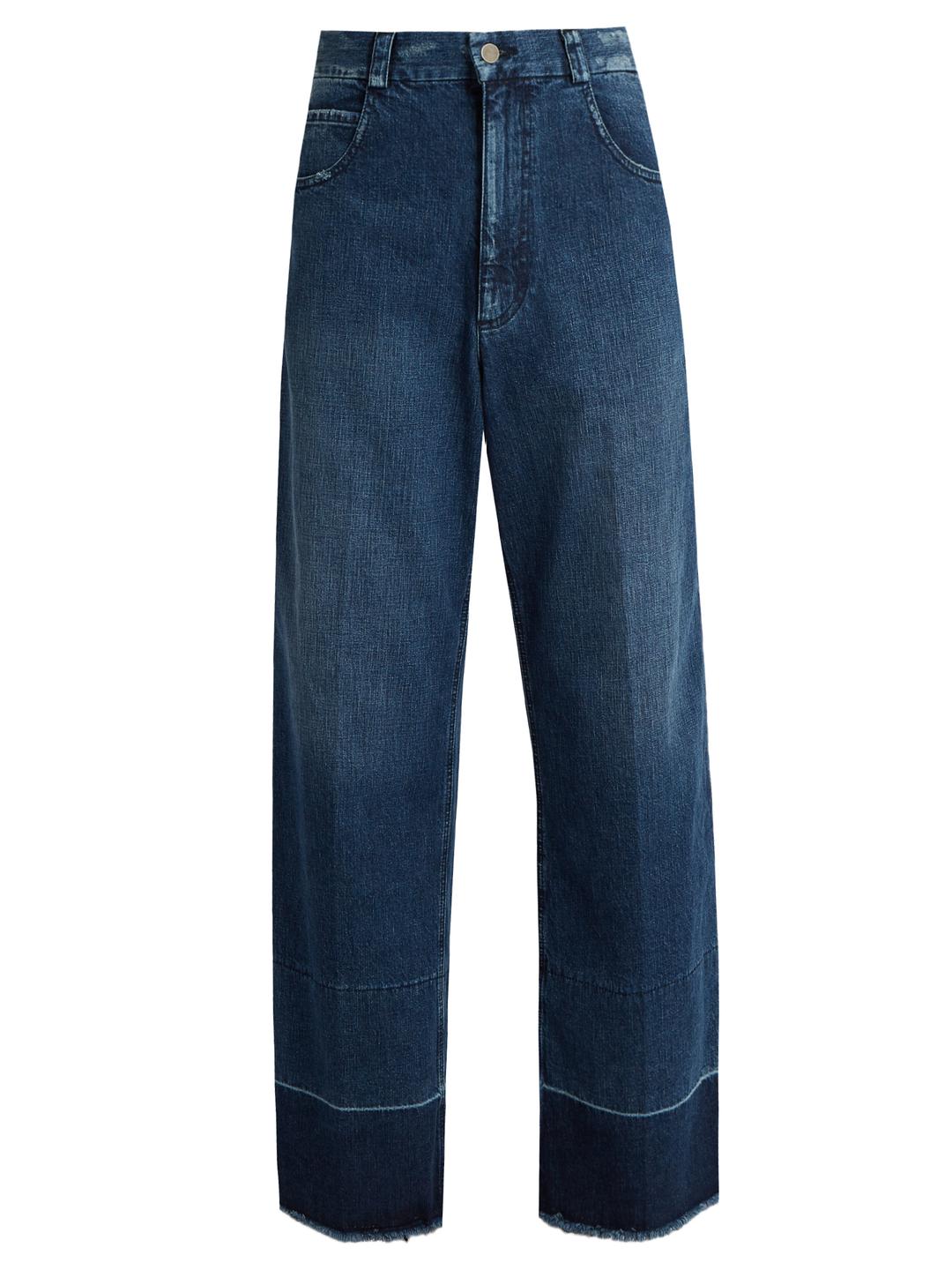 Rachel Comey + Legion Frayed-Edge Wide-Leg Jeans