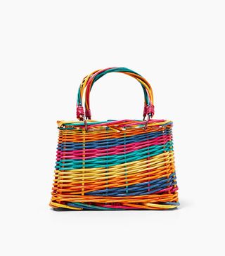 Zara + Multicoloured Mini Basket