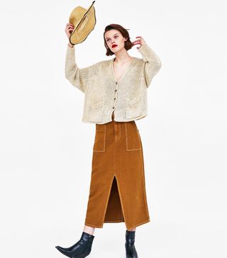 Zara + Combined Oversized Cardigan
