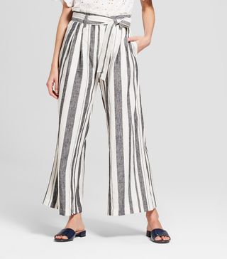 Who What Wear x Target + Wide Leg Paperbag Pants