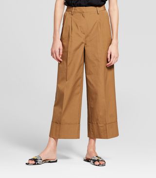 Who What Wear x Target + Wide Leg Tailored Crop Trouser