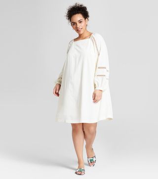 Who What Wear x Target + Long Sleeve Blouson Mini Dress