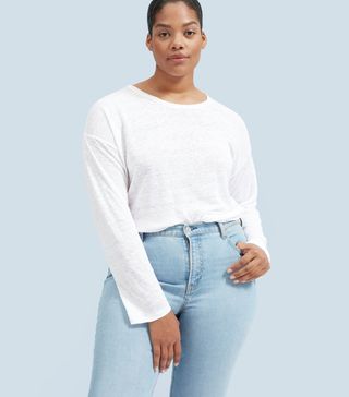 Everlane + The Linen Relaxed Long-Sleeve Tee