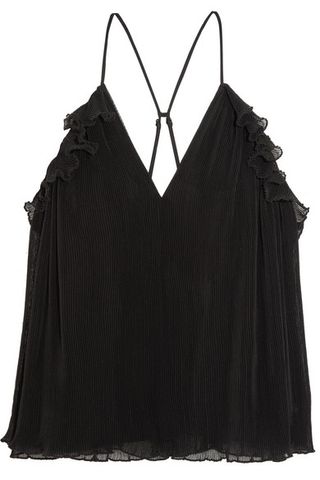 alice McCALL + Lady Be Good Ruffled Plissé Cotton-Blend Camisole