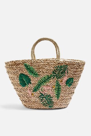 Topshop + Monkey Embroidered Tote