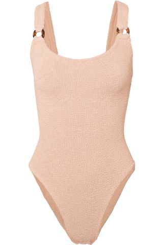 Hunza G + Domino Embellished Swimsuit