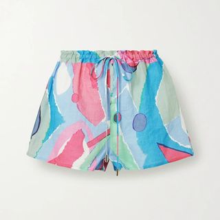 Cult Gaia + Sissi Printed Linen Shorts