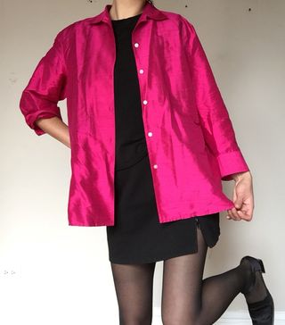 Copyhost + Hot Pink Silk Shirt