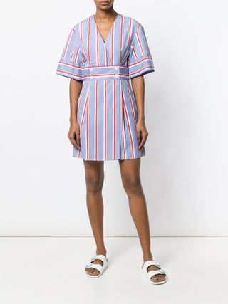 Maison Kitsuné + Striped V-Neck Dress