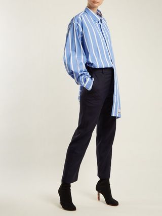 Vetements + Oversized Striped Cotton Shirt