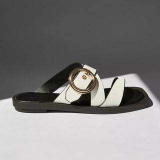 Topshop + Pine White Buckle Sandals