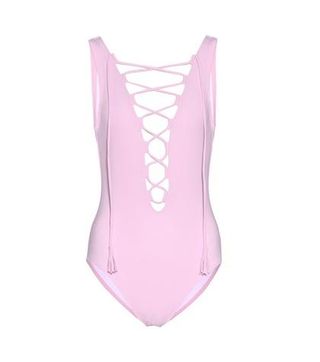 Karla Colletto + Entwined Lace-Up Swimsuit