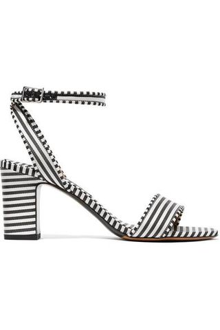 Tabitha Simmons + Leticia Striped Canvas Sandals
