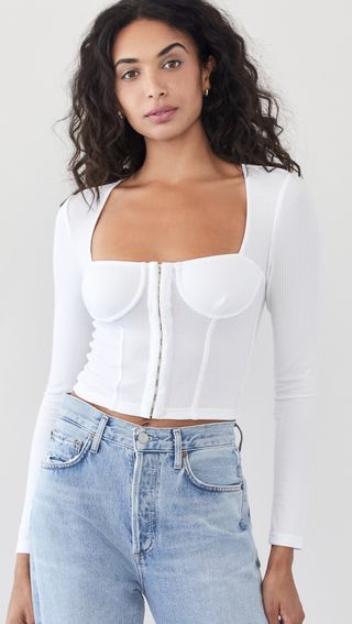 Jonathan Simkhai Standard + Shay Rib Bustier Top