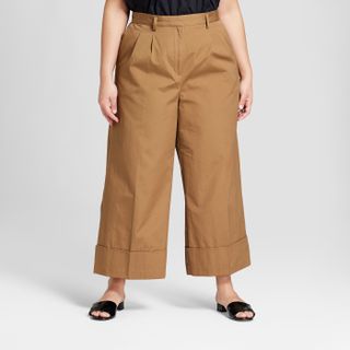 Who What Wear + Wide Leg Tailored Crop Trouser