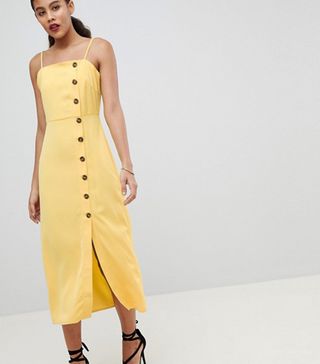 Fashion Union Tall + Cami Sun Dress With Button Front