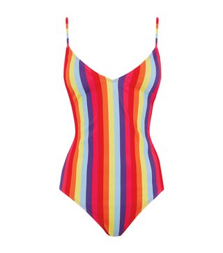 Warehouse + Rainbow Stripe Swimsuit