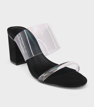 Who What Wear + Rumor Translucent Heeled Slide Sandals