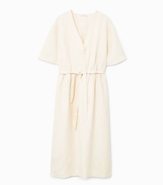 Mango + Belt Linen Dress