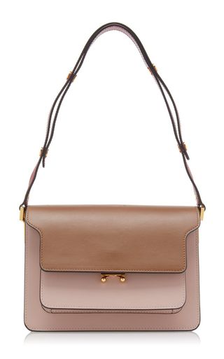 Marni + Trunk Medium Color-Block Leather Shoulder Bag
