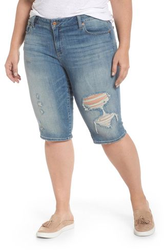 Lucky Brand + Ginger Ripped Denim Bermuda Shorts