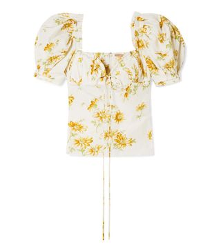 Brock Collection + Trixie Floral-Print Voile Top