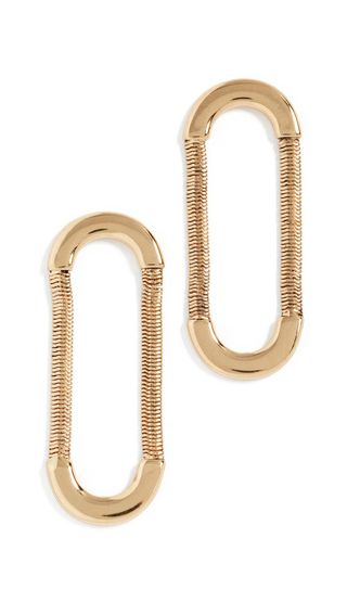 Luv Aj + The Snake Chain Loop Stud Earrings