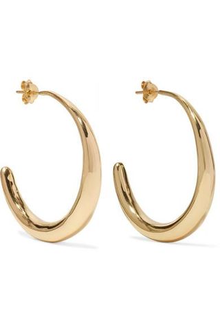 Dinosaur Designs + Louise Olsen Large Liquid Gold-Plated Hoop Earrings