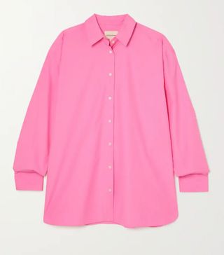 Lou Lou Studio + Espanto Oversized Cotton-Poplin Shirt