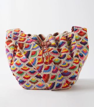 Chloe + Lallo Medium Crochet Shoulder Bag