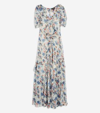 Topshop + Spot Floral Bead Maxi Dress