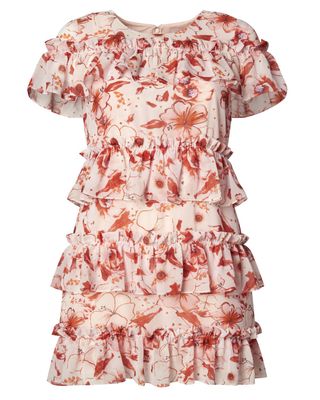 Badgley Mischka + Floral Print Dress