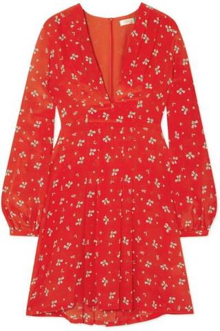 Rixo London + Harper Floral-Print Silk Crepe de Chine Mini Dress